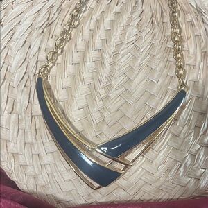 Elegant Gold and Blue Necklace